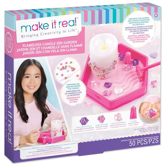 Make It Real Flameless Candle Zen Garden Activity Kit in Sand | Michaels®